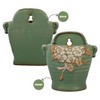 SUPVOX Ceramics Green Hanging Planters for Wall Wall Flower Pot