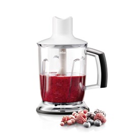Braun Household 3-in-1 Standmixer Aufsatz MQ 40 - Stabmixer Zubehör kompatibel mit Braun Household MultiQuick Stabmixer mit EasyClick System, 1,25 l, weiß