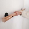 DOITOOL 2 Pcs Stair Railing Brackets Black Handrail Bracket Iron