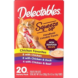Delectables Squeeze Up Non-Seafood Variety Pack Lickable Cat Treat, 20 Count (Pack of 1)