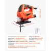6.5 Amp 3000 SPM Blade Speed Electric Jigsaw 6pcs Blades