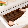 HBlife Dish Rack,Teak Folding 2-Tier Collapsible Drainer Dish Drying Rack