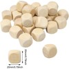 20 Pieces Wooden Cubes Blank DIY - Unpainted Cube Simple