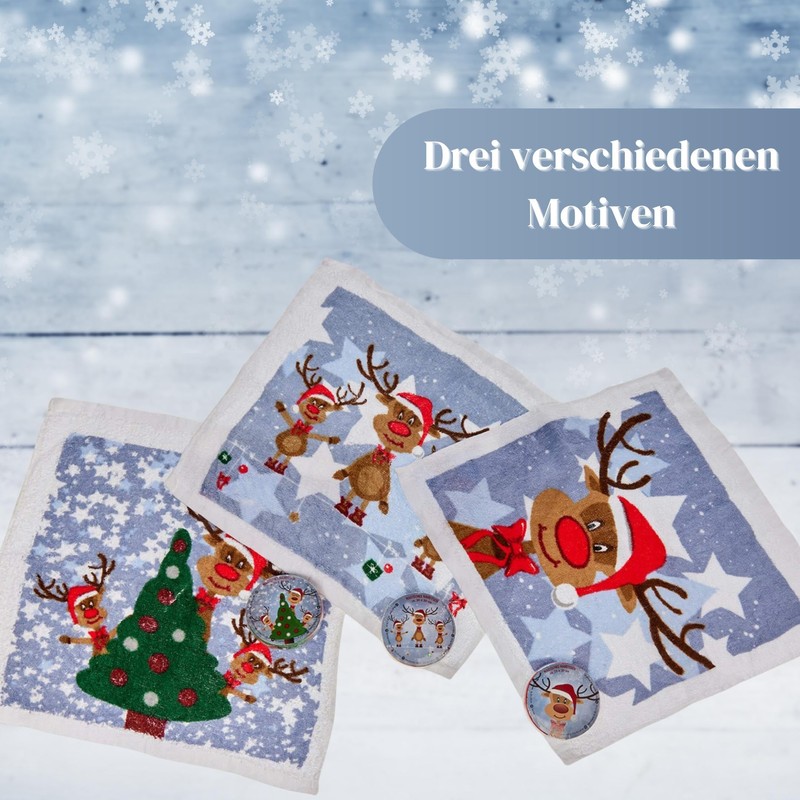Bada Bing Magic Towel 30 x 30 Rudolph Reindeer 3