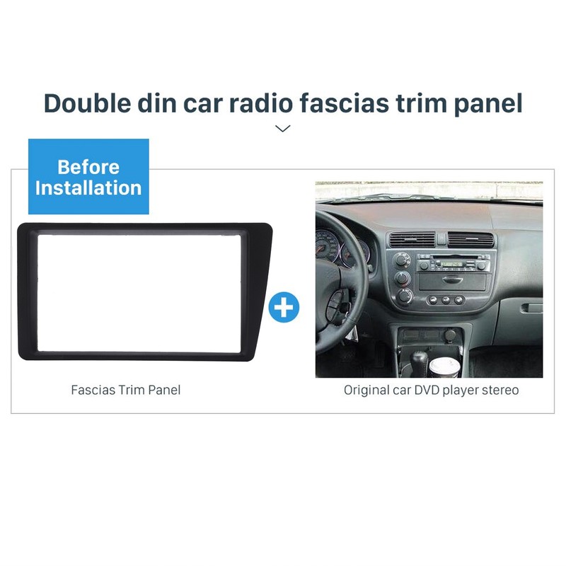 2Din Radio Stereo Fascia Dash Frame Trim Replacement for Honda