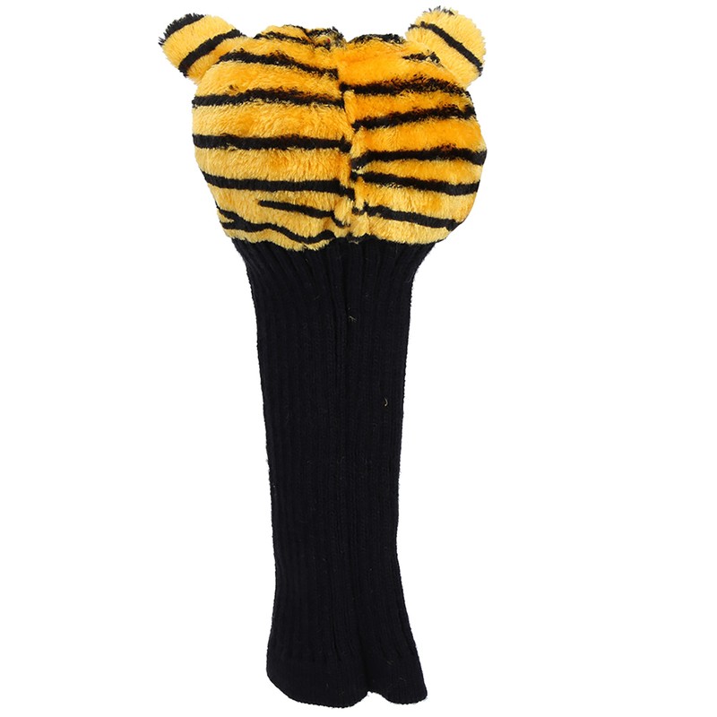 Plush Fabrics Cartoon Tiger Pattern Golf Putters Head Covers Headcovers