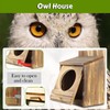 Ansonation Large Owl House,Screech Owl Nesting Boxes for Outside Wooden