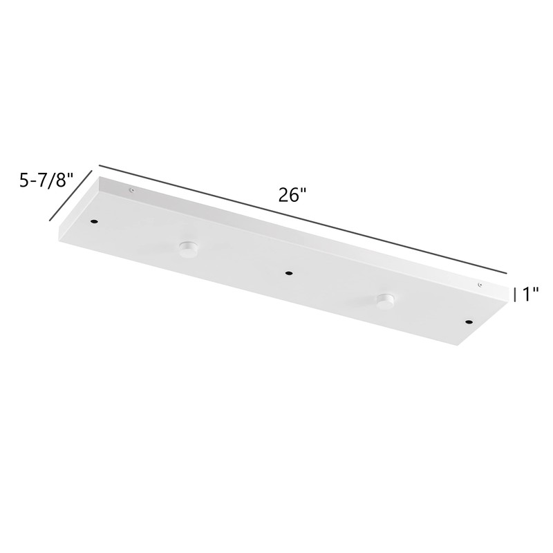 Three Pendant Light Linear Canopy Accessory Light Kit, 26 inch