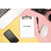 Hongri Plastic Small Clipboard, White Memo Size Clip Board for