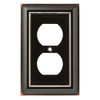 Brainerd W10086-OB Architect Single Duplex Outlet Cover Plate Oil Rubbed Bronze