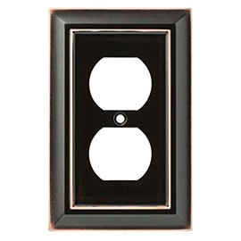 Brainerd W10086-OB Architect Single Duplex Outlet Cover Plate Oil Rubbed Bronze