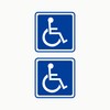 Autodomy Disabled Wheelchair User Sticker Pack of 2 for Internal