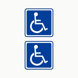 Autodomy Disabled Wheelchair User Sticker Pack of 2 for Internal Use Car Van Truck