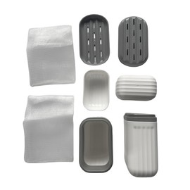 Cerfoparlen Travel Soap Container，Leakproof Travel Soap Case with Removable Draining Layer，2PCS Soap Dishes for Bar Soap, Camping, Gym，Travel Essentials