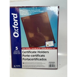 Oxford 29900585BGD Certificate Holders Letter Size Burgundy 1 Case - NEW