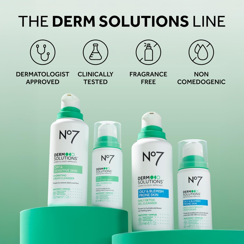 No7 Derm Solutions Hydrating Facial Cleanser - Gentle Cream Face