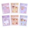 WIICOYK 6 Pack Sticky Notes Cute, Self-Stick Memo Pads Pastel,