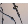 Hematite Square Design Beaded Eyeglass Chain With Ring 28 inches