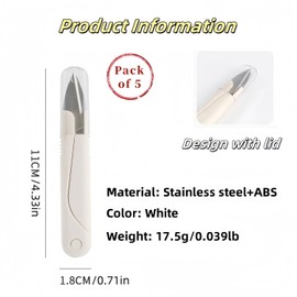 Sewing Scissors Thread Snips with Cover 4.3 Inch Embroidery Scissors Small Yarn Scissors Ergonomic Sewing Supplies for Sewing Crafting and Quilting Supplies, Fabric Scissors Sewing Snips (5Pcs)