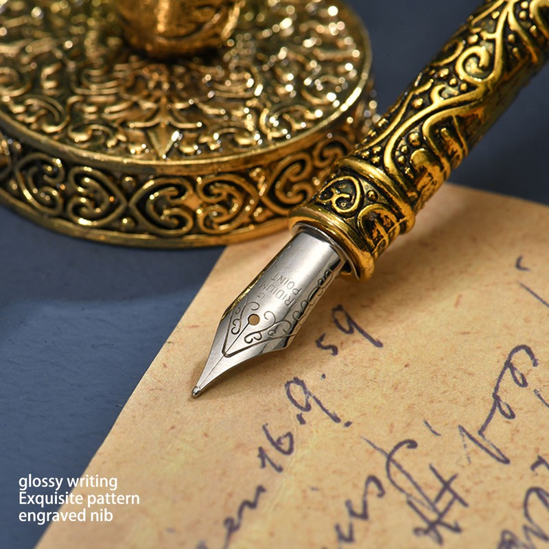 Feather Pen Set with 5 Interchangeable Nib Letter Opener Pen