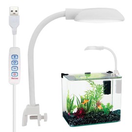 Mriocan Aquarium Light, 5 W, Light for Small Aquariums, Bendable, 360 Degree Adjustment, Lightweight, Small, High Brightness, Low Energy, Aquatic Plant Light, Tropical Fish Growing, Medallion Fish,