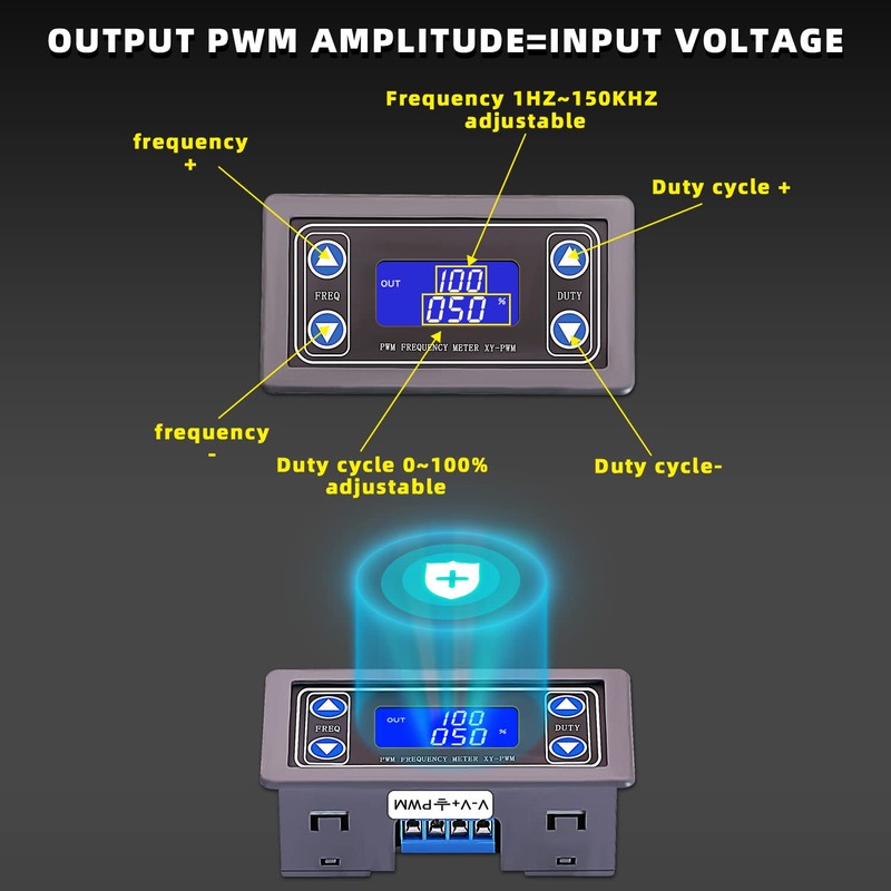 CenryKay Adjustable Signal Generator,PWM Pulse Frequency Duty Cycle Rectangular Wave