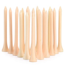 Amy Sport Golf Tees Bulk 2 1/8 2 3/4 3 1/4 inch Wood Pack of 100, Color Red Blue White Wood Mixed, Professional 70 80mm Wooden Tee for Men Women Kids (Wood, 4 inch)