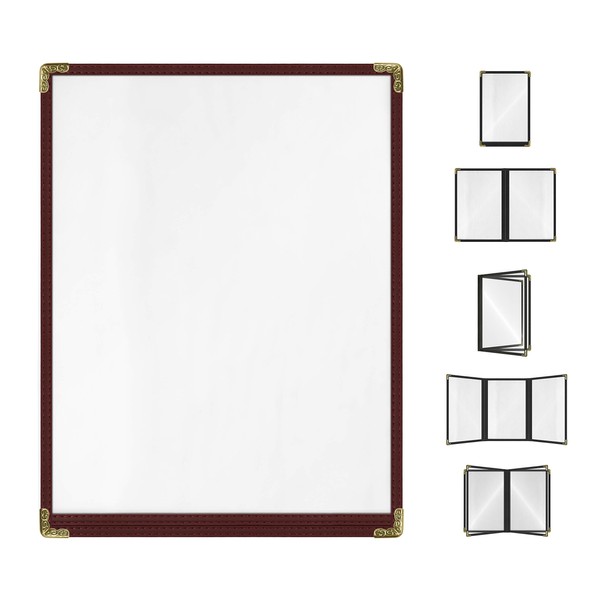 Burgundy, 25 Pack, 1 Pages / 2 Views - 8.5"