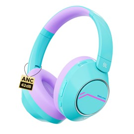 Nova1Pro Kids Wireless Active Noise Cancelling Headphones, Bluetooth 5.4, 40H Playtime, 75/85/94dBA Volume Limit, Type-C Fast Charging, Kids Headphones with Mic, Foldable for School/Travel/Airplane