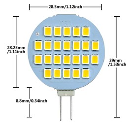 GRV G4 MR11 24-2835 SMD Interior LED Light Bulbs AC/DC12V-24V Super Bright 2W Warm White Lighting for RV Boat Camper Cabinet Dome Light Pack of 20（3.0Generation）