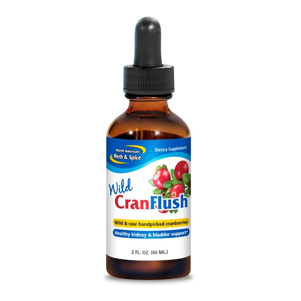 NORTH AMERICAN HERB & SPICE CranFlush - 2 fl. oz. - Bladder & Kidney Support - Wild, Raw Cranberry Extract Supplement - Non-GMO - 88 Servings