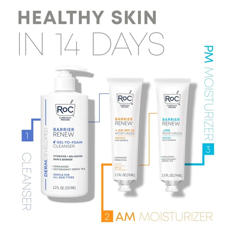 Crema Hidratante De Día Roc Barrier Renew Spf 30 Con
