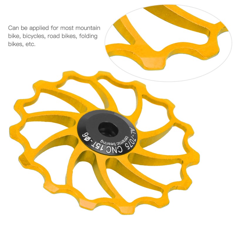 MEIJUN Rear Derailleur Guide Pulley Wheel 15T Ceramic Bearing for