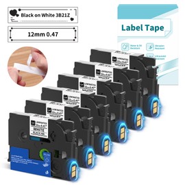VolenGo Label Maker Tape Replacement for TZe231 TZ-231 0.47inch*8m(26.2feet) Tape Compatible with Brother P Touch for PT-H100 H110 D210 D220 D400 Label Maker Machine, 6-Pack Black on White