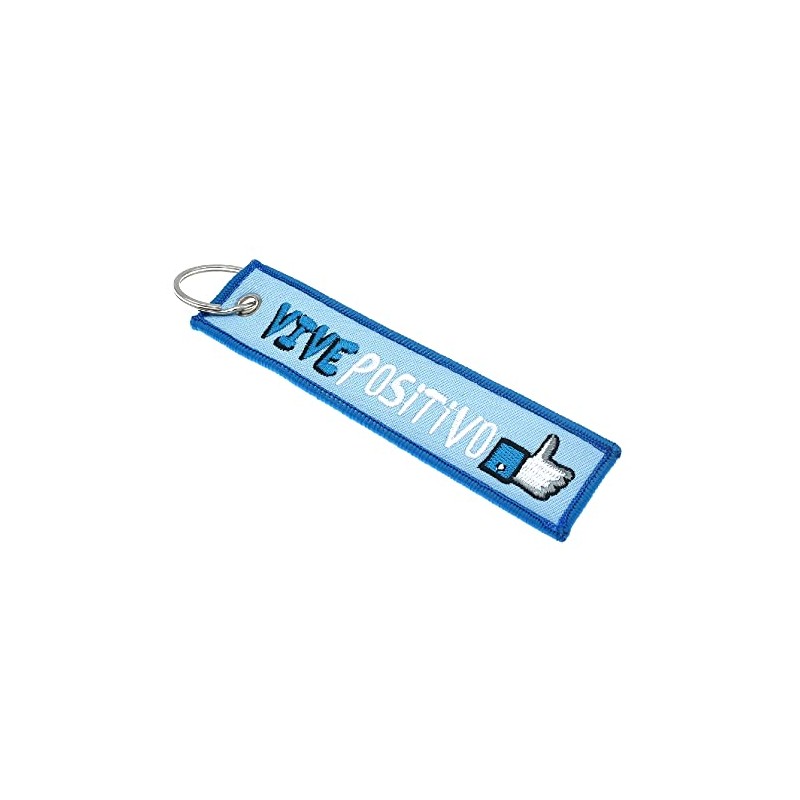 BDM Keyring with Positive Sayings, Embroidery, Keyring with Message and