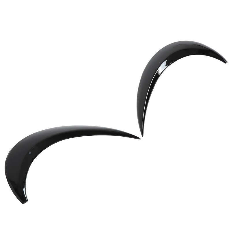 1 Pair Left Right Gloss Black Headlight Eyebrow Cover Trim