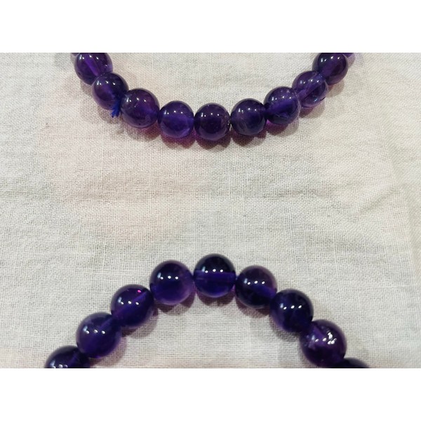 Natural Handmade Unisex Amethyst Agate Bracelets for Women and Men