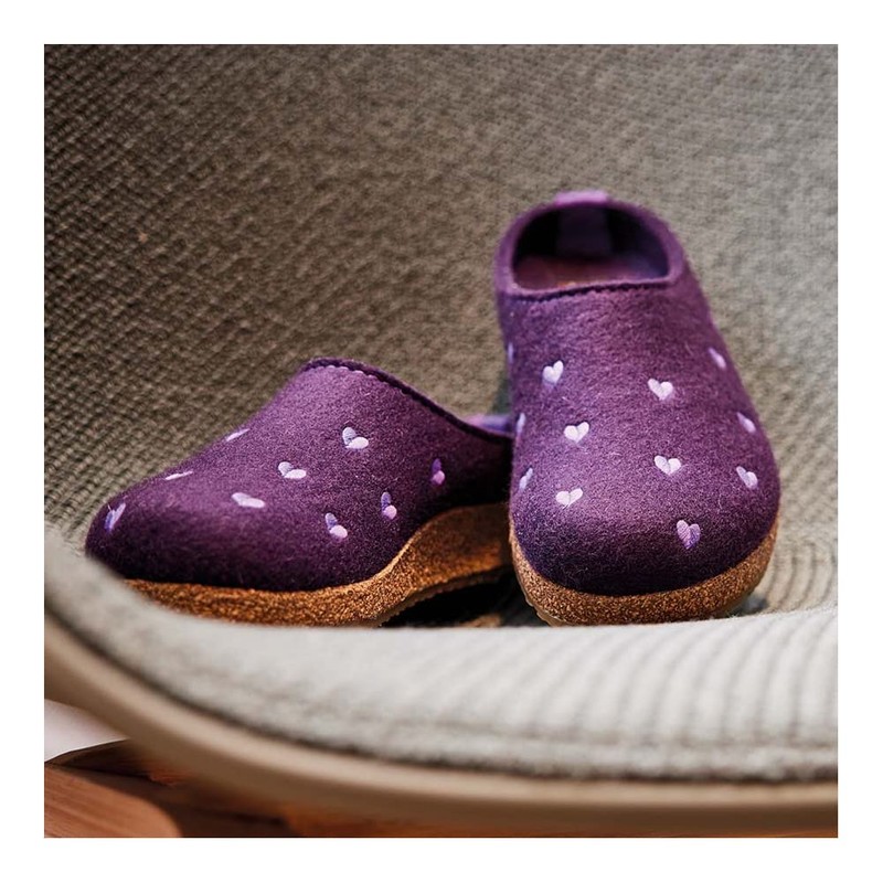 HAFLINGER Unisex Classic Clog, Lavender, 6 US Women
