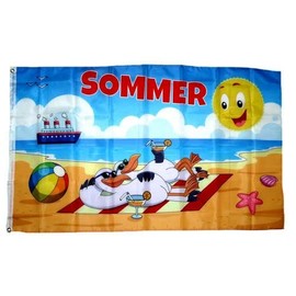 Flag Summer Seagulls Beach 90 x 150 cm
