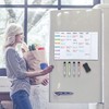 POPRUN Magnetic Family Planner Weekly Planner Magnetic Board Fridge Wipe