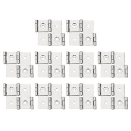uxcell Double Acting Hinges Folding Screen, 10Pcs 2.13" Double Swing Hinges Retro Style 270 Degree Rotation Screen Door Hinges, Silver