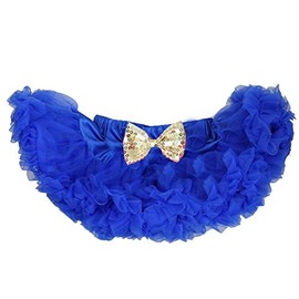 Kirei Sui Gold Sparkle Bow Baby Royal Blue Pettiskirt