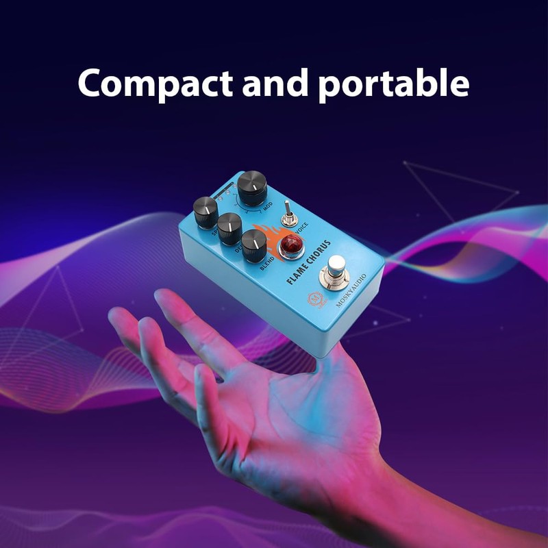 xinyee Guitar Chorus Pedal Electric Guitar Effects Pedal Speed/Depth/Blend Control