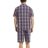 Vulcanodon Men's Short Pyjamas 100% Cotton Summer Shorty Pyjamas Checked