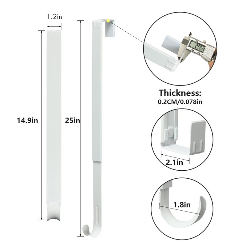 LBSUN Wreath Hanger, Adjustable Over The Door Wreath Hanger from