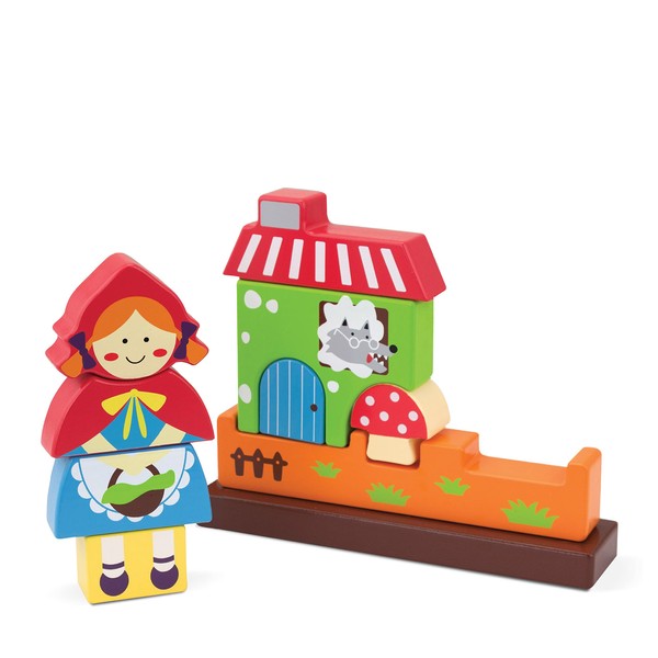 Edushape Red Riding Hood Blocks 3D Wooden Jigsaw Puzzle Game