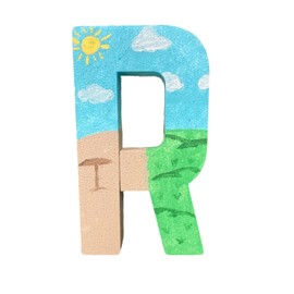 Free Standing - EPS Smooth Foam Letters for Weddings, Cakes, Arts & Crafts - 3 Sizes to Choose - 6", 12", or 24" High - (R, 24" High - Jumbo)