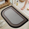 YDKGL Half Circle Bath Mat,Thin Bathroom Rugs Fit Under Door