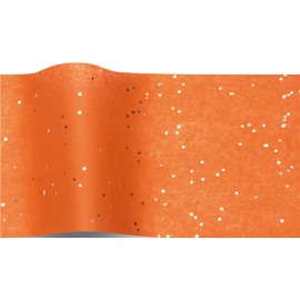 SatinWrap Luxury Printed Tissue Wrapping Paper Citrine Gemstone Orange Sparkle 5 sheets