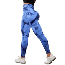 OVESPORT 3 Pack Tie Dye Seamless High Waisted Workout Leggings for Women Scrunch Butt Lifting Yoga Gym Athletic Pants